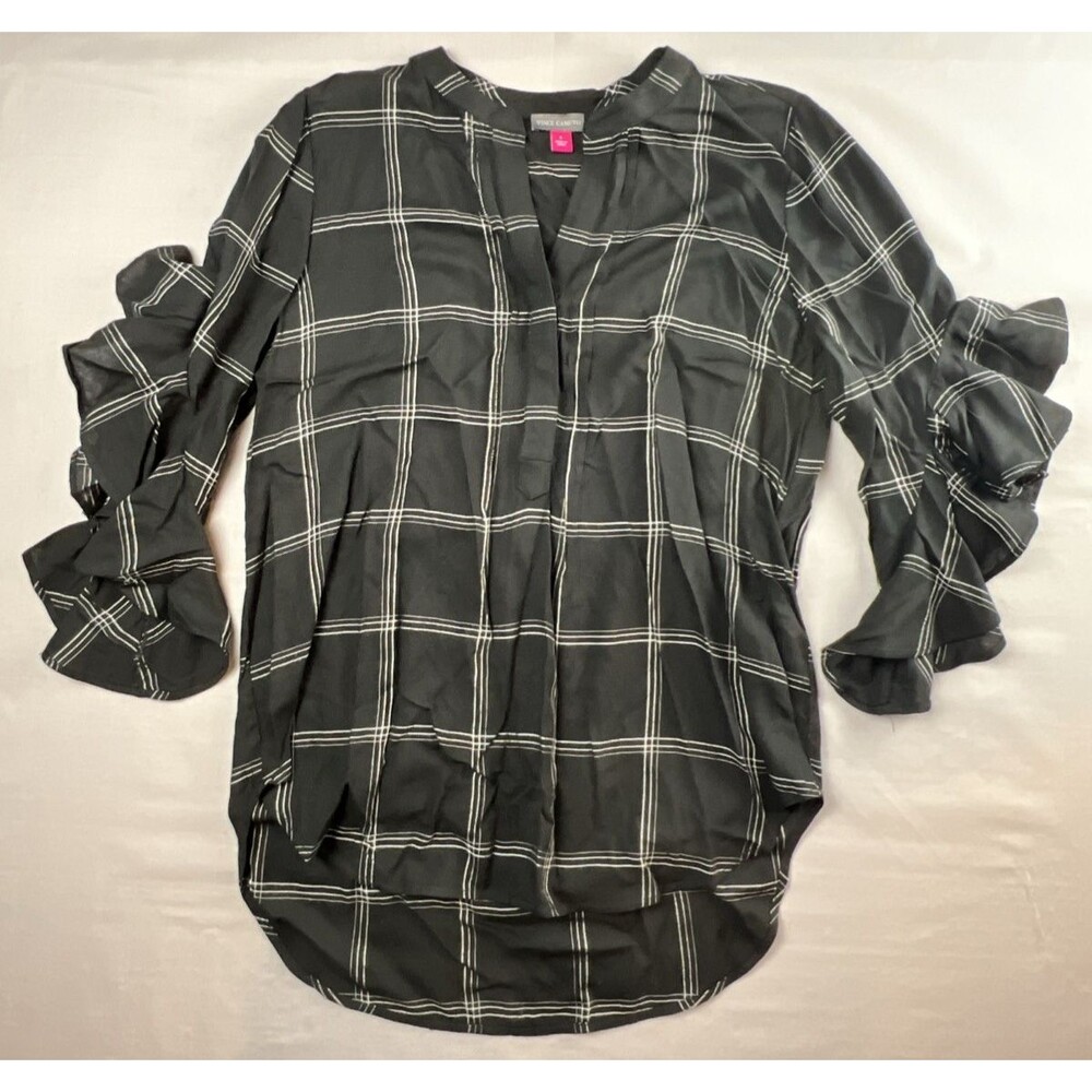 Vince Camuto 3/4 Flutter Sleeves Blouse 100% Rayon Size Small